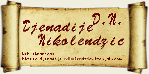 Đenadije Nikolendžić vizit kartica